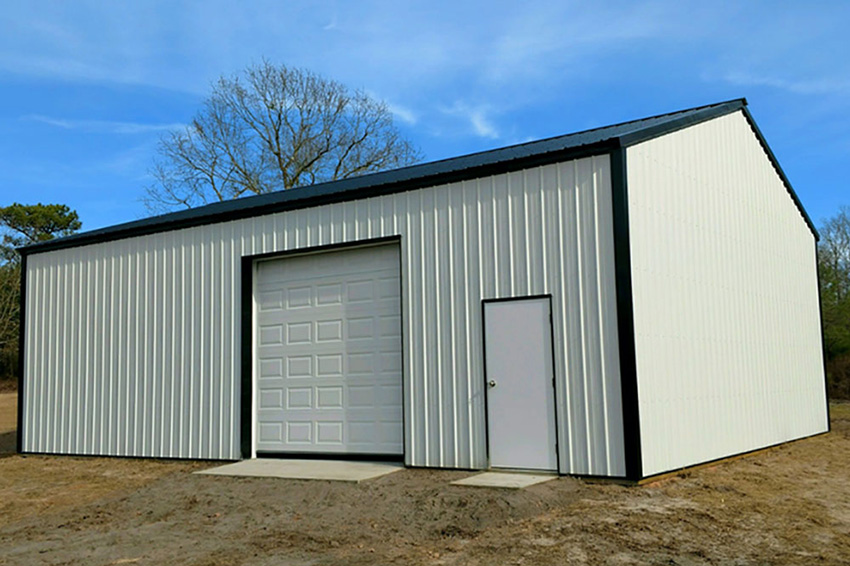 Metal roofing and siding for garages